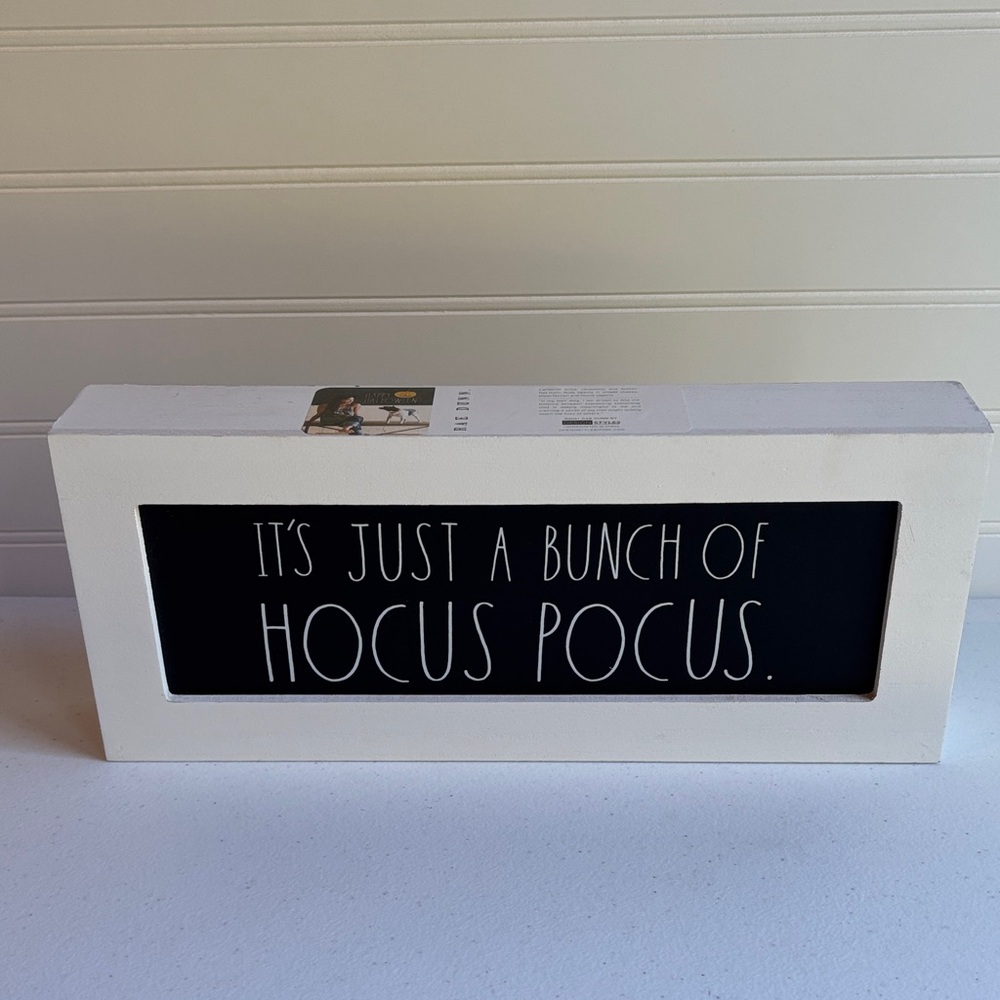 Rae Dunn White and Brown Decorative Sign